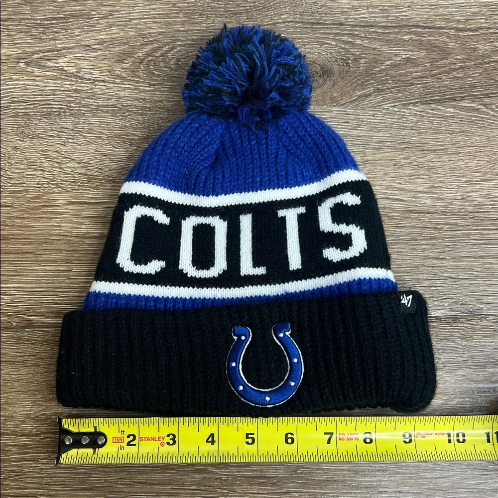 🏈 Indianapolis Colts ’47 Brand Knit Pom Beanie Hat (OSFA)